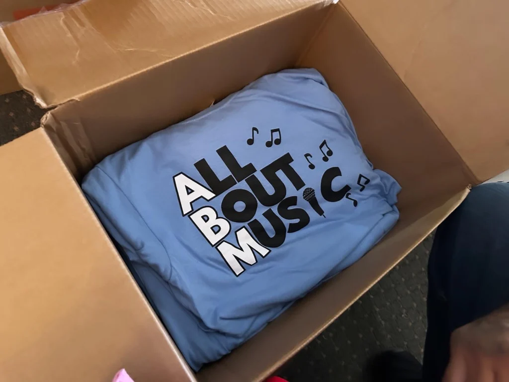 Customized t-shirts for musician and band screen printed in Nampa